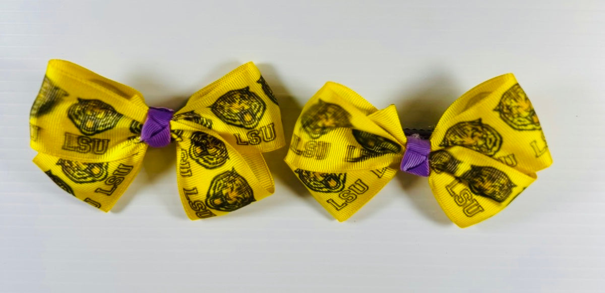 Basic Bow Purple and Yellow